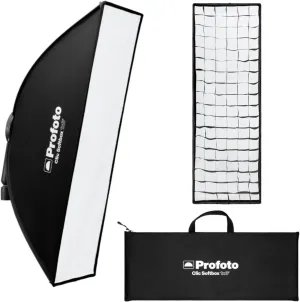 Profoto Clic 1x3-Feet Lightweight Portable Softbox with Integrated Handle and Snap Function Bundle with 1x3 Clic Softgrid (2 Items)