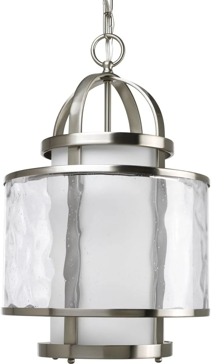 Progress Lighting P3701-09 Bay Court Hall & Foyer, 11-3/4-Inch Diameter x 18-1/4-Inch Height, Nickel