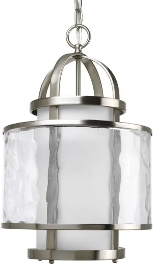 Progress Lighting P3701-09 Bay Court Hall & Foyer, 11-3/4-Inch Diameter x 18-1/4-Inch Height, Nickel