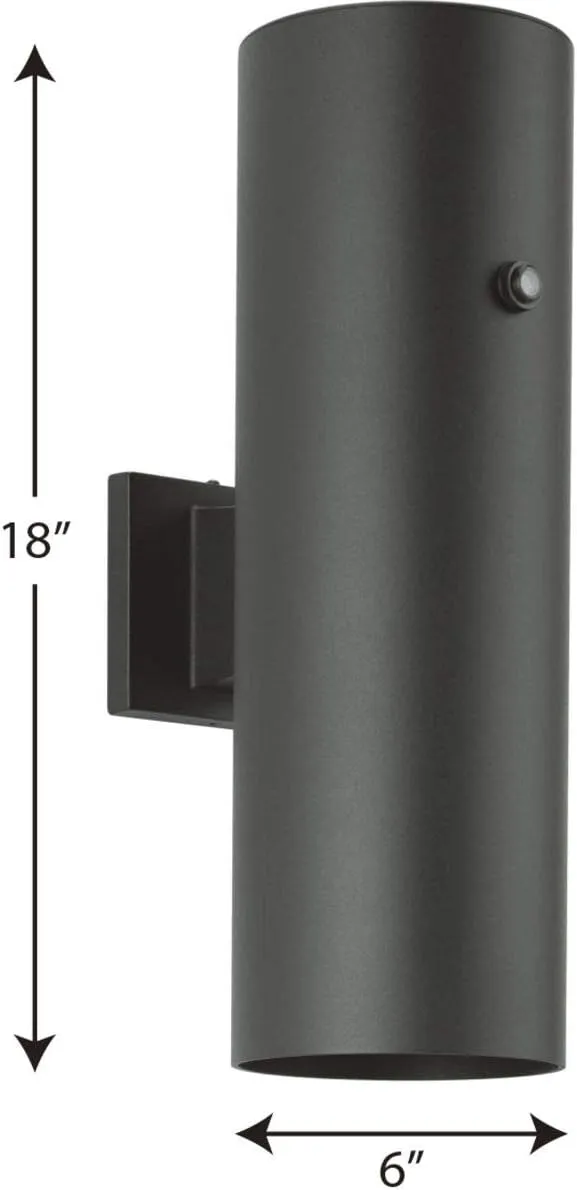 Progress Lighting P550104-031-30 6IN CYL RNDS Cylinder, 18.00x6.00x8.94, Black