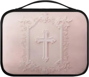 PU Simple Bible Cover With Handle for Women Men Study Bible Case Waterproof Carrying Case Bible Holder Organizer Bag