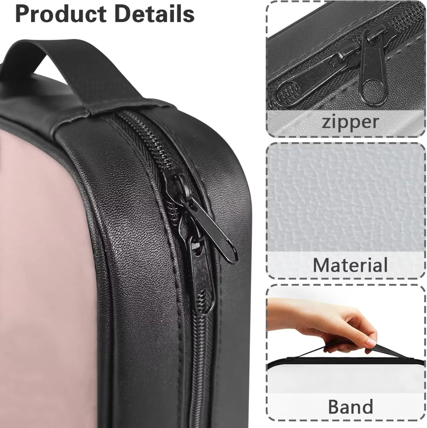 PU Simple Bible Cover With Handle for Women Men Study Bible Case Waterproof Carrying Case Bible Holder Organizer Bag