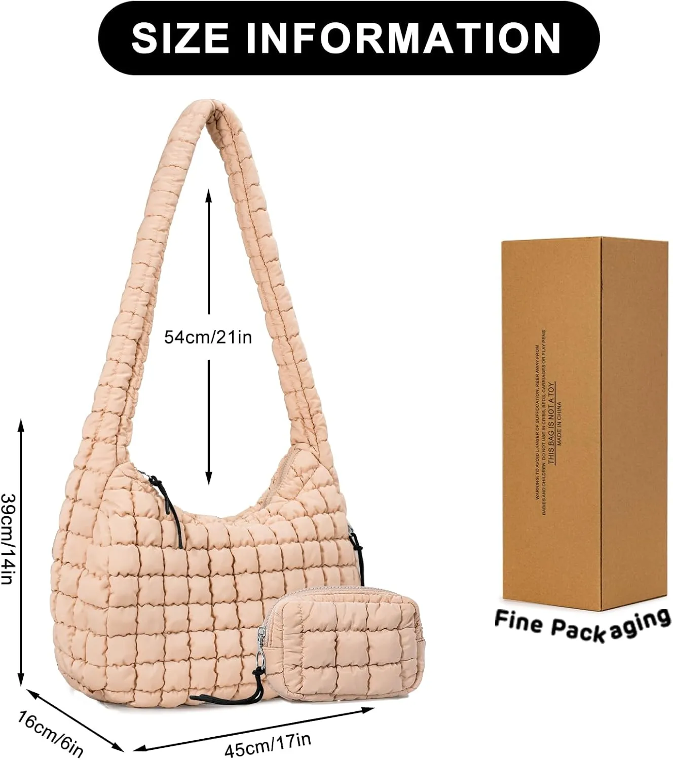 Puffer Tote Bag for Women Large Quilted Puffy Lightweight Carryall Crossbody Tote Bag for Women