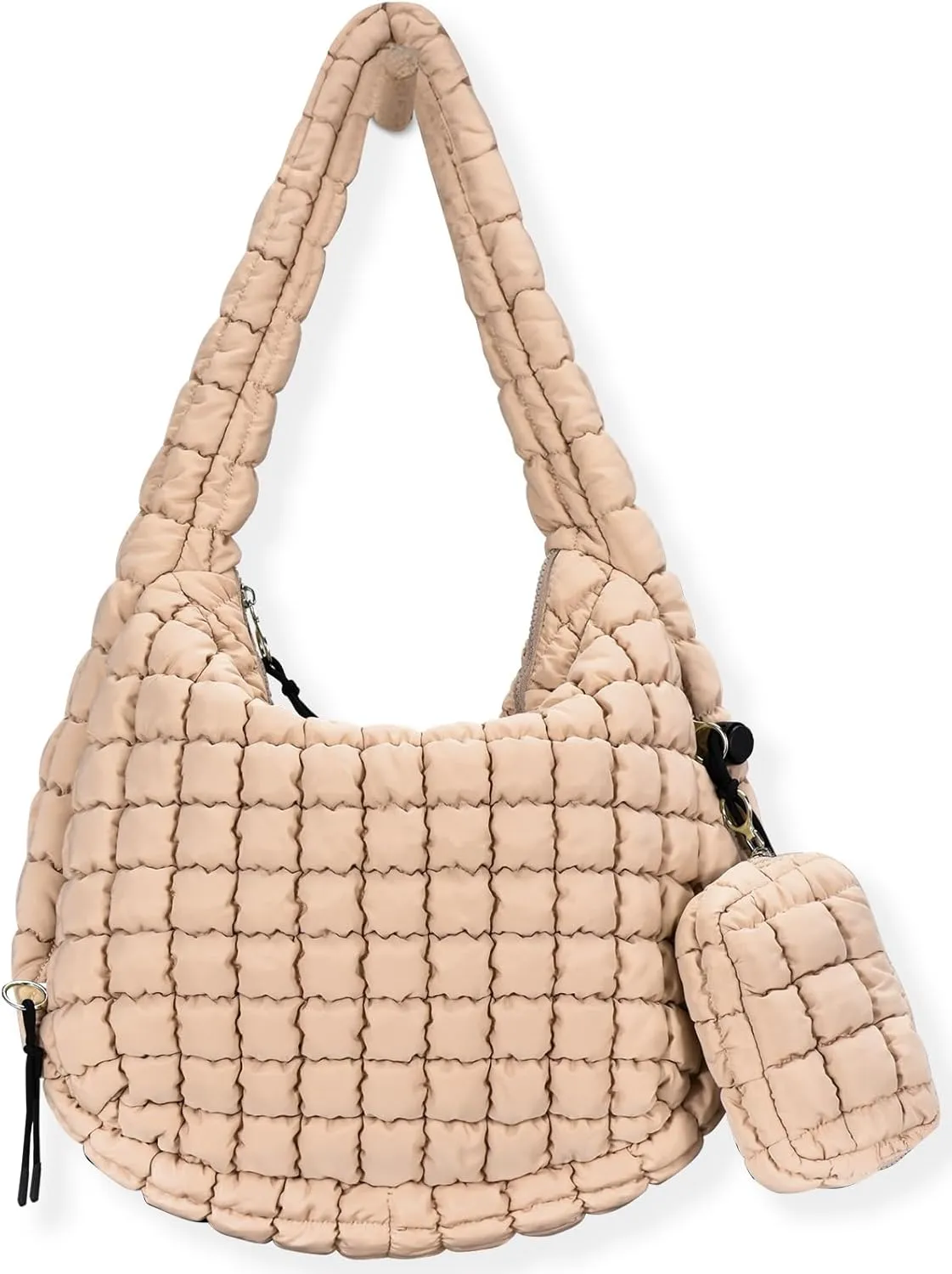 Puffer Tote Bag for Women Large Quilted Puffy Lightweight Carryall Crossbody Tote Bag for Women