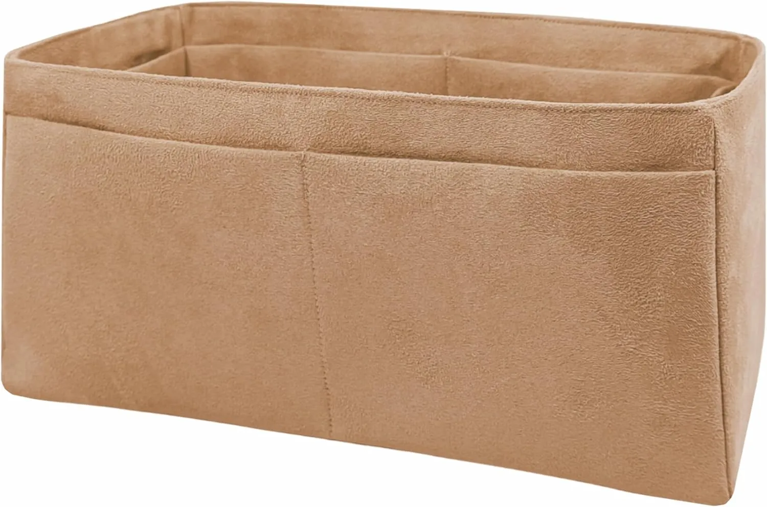 Purse organizer insert for Birkin 30, Bag Handbag, Faux Suede Soft and Smooth Lightweight Fits Perfectly Sturdy Gift Ideas for Women (Gold SBK30)