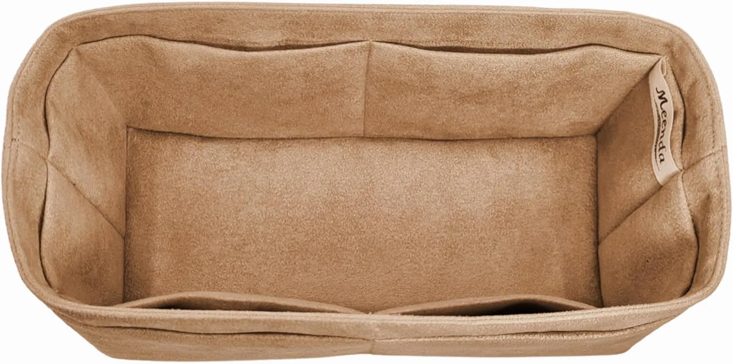 Purse organizer insert for Birkin 30, Bag Handbag, Faux Suede Soft and Smooth Lightweight Fits Perfectly Sturdy Gift Ideas for Women (Gold SBK30)