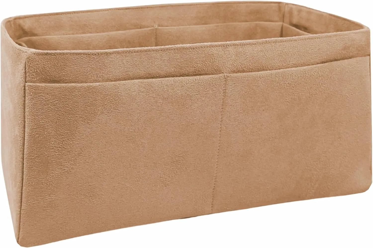 Purse organizer insert for Birkin 30, Bag Handbag, Faux Suede Soft and Smooth Lightweight Fits Perfectly Sturdy Gift Ideas for Women (Gold SBK30)