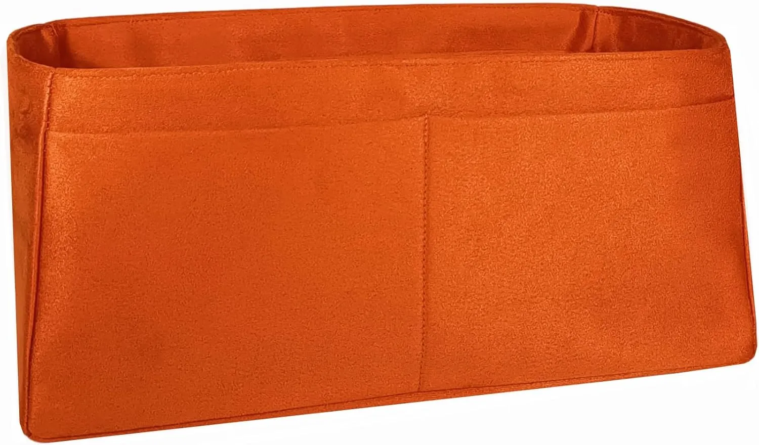Purse organizer insert for Birkin 30, Bag Handbag, Faux Suede Soft and Smooth Lightweight Fits Perfectly Sturdy Gift Ideas for Women (Orange SBK30)
