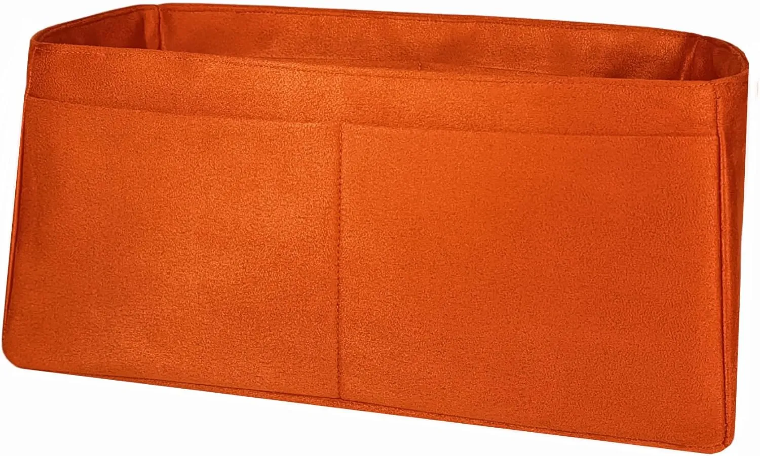 Purse organizer insert for Birkin 30, Bag Handbag, Faux Suede Soft and Smooth Lightweight Fits Perfectly Sturdy Gift Ideas for Women (Orange SBK30)
