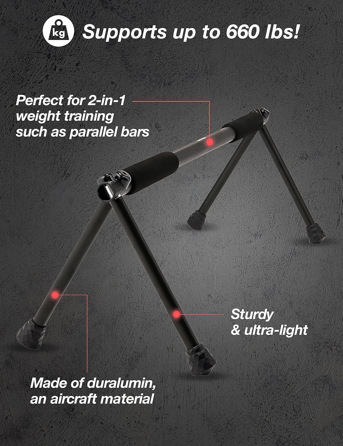 Push Up Bar – Folding Dip Bar for Home Workout, Lightweight & Portable Strength Training Equipment for Men & Women, Indoor & Outdoor Use (Hawk)