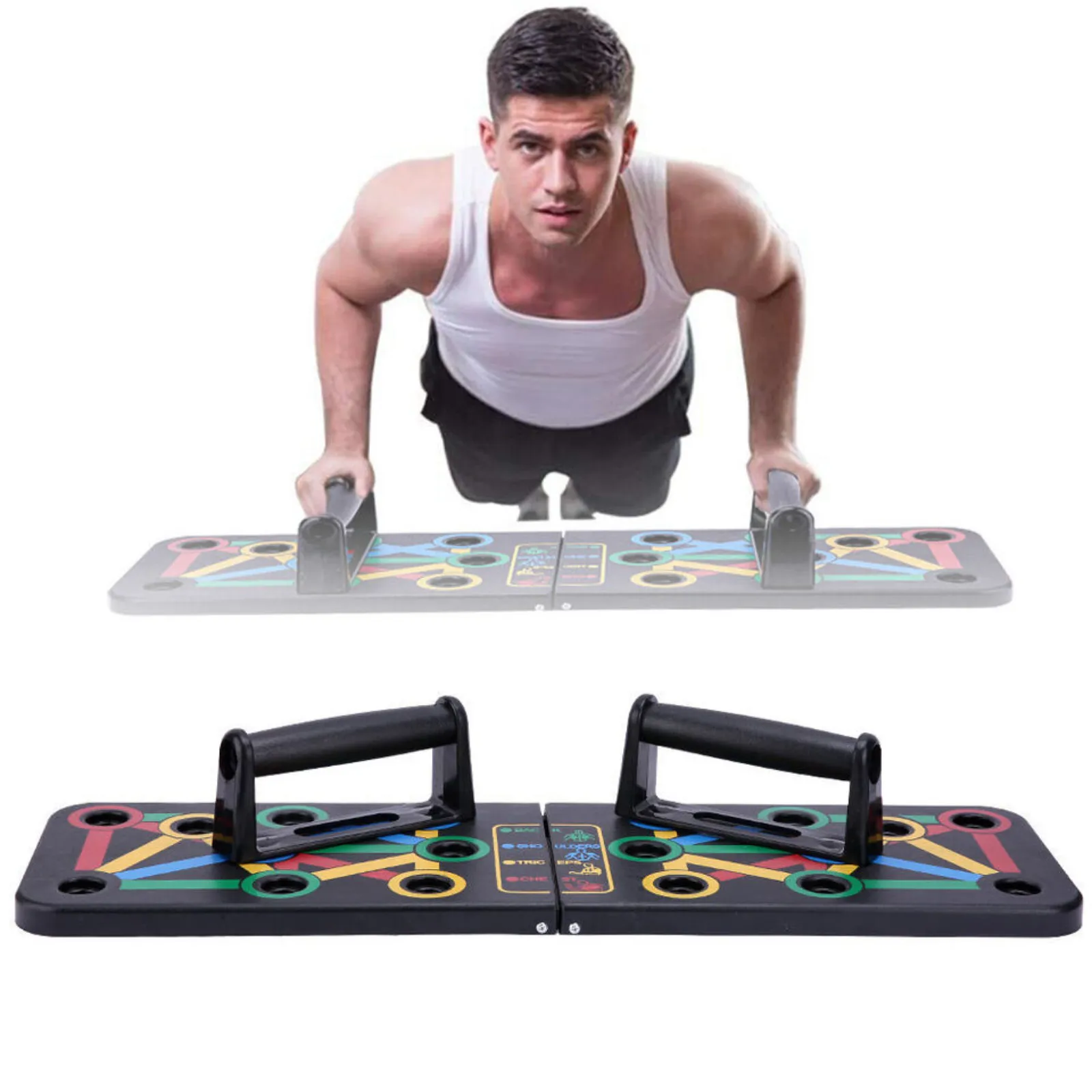 Pushup Exercise Stand Grip Bar Training Gym Exercise Foldable Push Up Board Rack