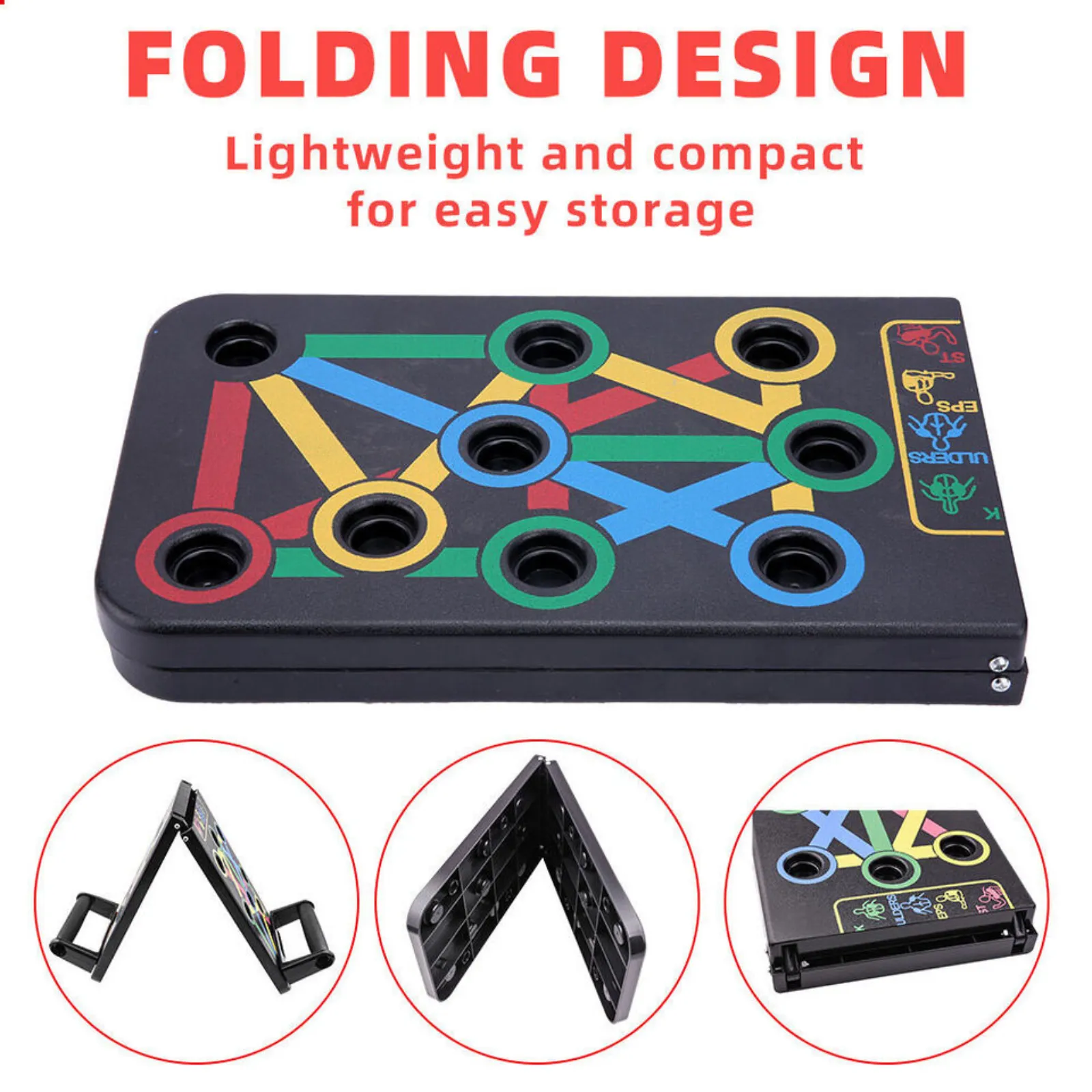 Pushup Exercise Stand Grip Bar Training Gym Exercise Foldable Push Up Board Rack
