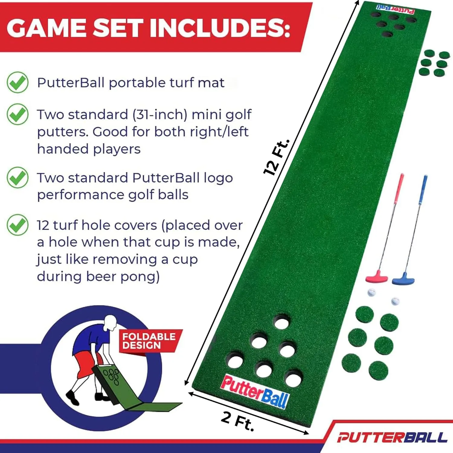 PutterBall Original Golf Pong Game Set