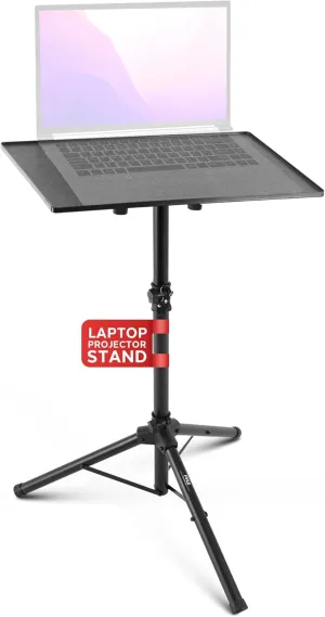 PYLE-PRO DJ Laptop, Projector Stand- Computer DJ Equipment Studio Stand Mount Holder, Height Adjustable, 27.55” to 47.24”, Good For Stage or Studio -PLPTS3