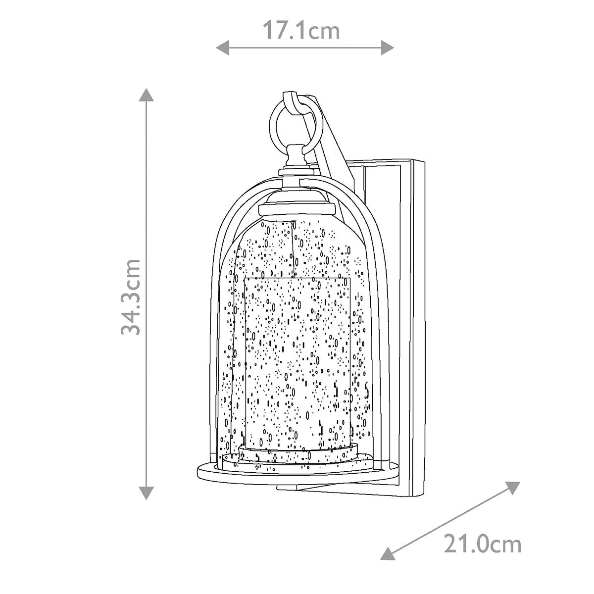 Quincy 1 Light Small Wall Lantern | Oil Rubbed Bronze