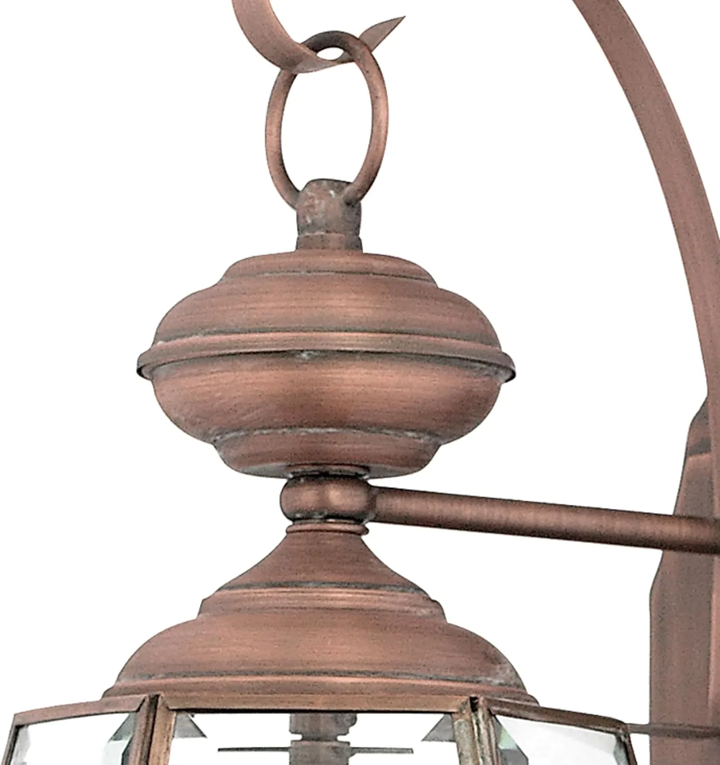 Quoizel Newbury Outdoor Wall Lantern, 20 Inch 2-Light Aged Copper Wall Sconce, French Country Exterior Wall Lantern Fixture, E12 Base, Clear Glass, Outside Lights for Patio, Porch, Garage, Yard