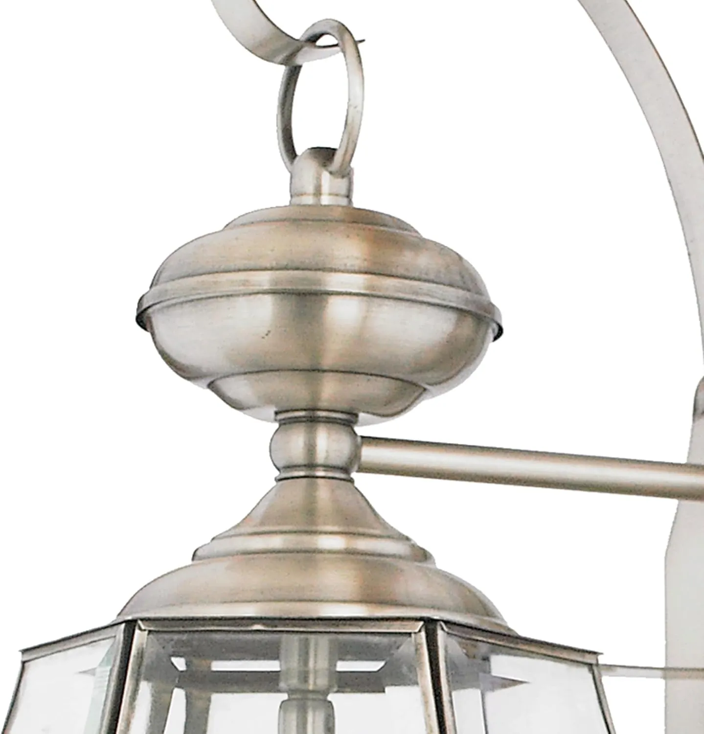 Quoizel Newbury Outdoor Wall Lantern, 20 Inch 2-Light Pewter Wall Sconce, French Country Exterior Wall Lantern Fixture, E12 Base, Clear Glass, Outside Lights for Patio, Porch, Garage or Yard