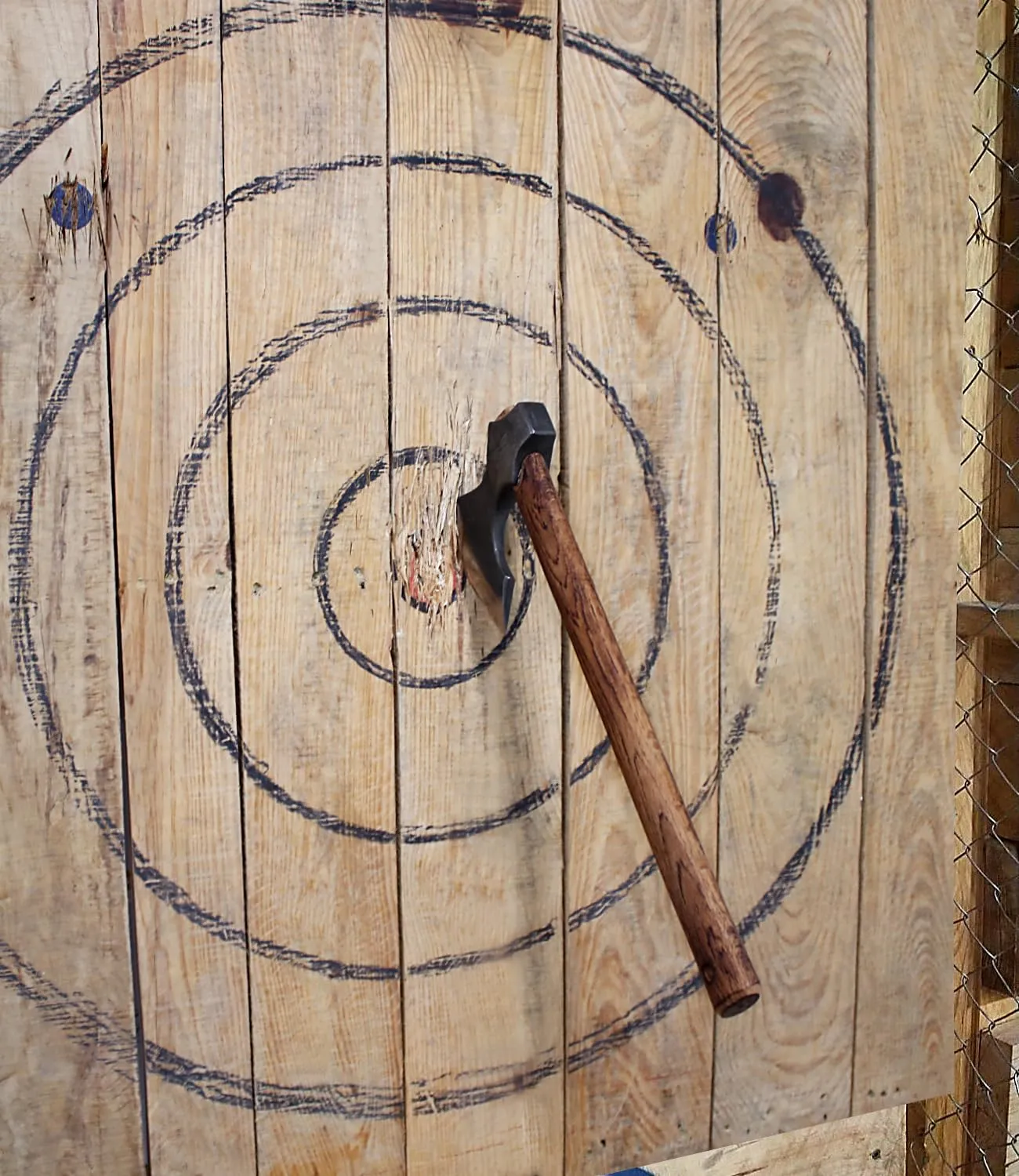 Raider's Unadorned Throwing Axe with Beechwood Handle