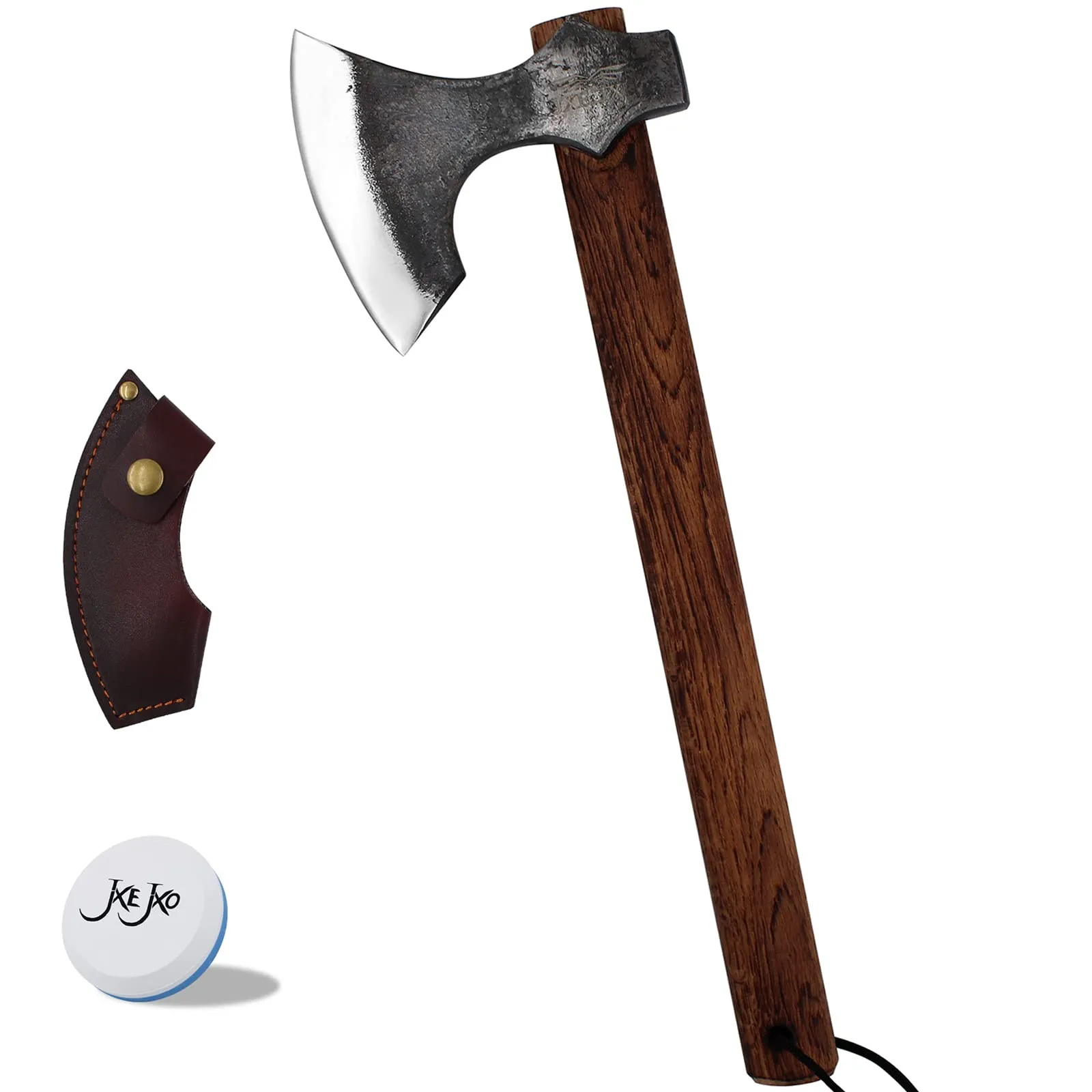 Raider's Unadorned Throwing Axe with Beechwood Handle