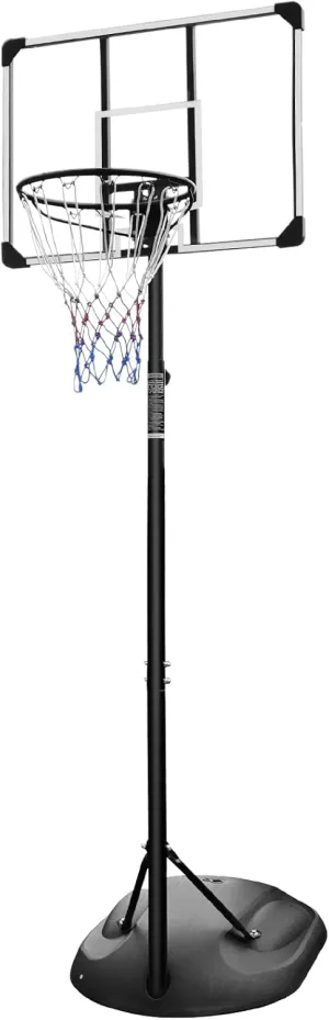 Rakon Portable Basketball Stand Height Adjustable 7.5ft-9.2ft Basketball Stand Backboard System Indoor/Outdoor Suitable for Youth/Adults