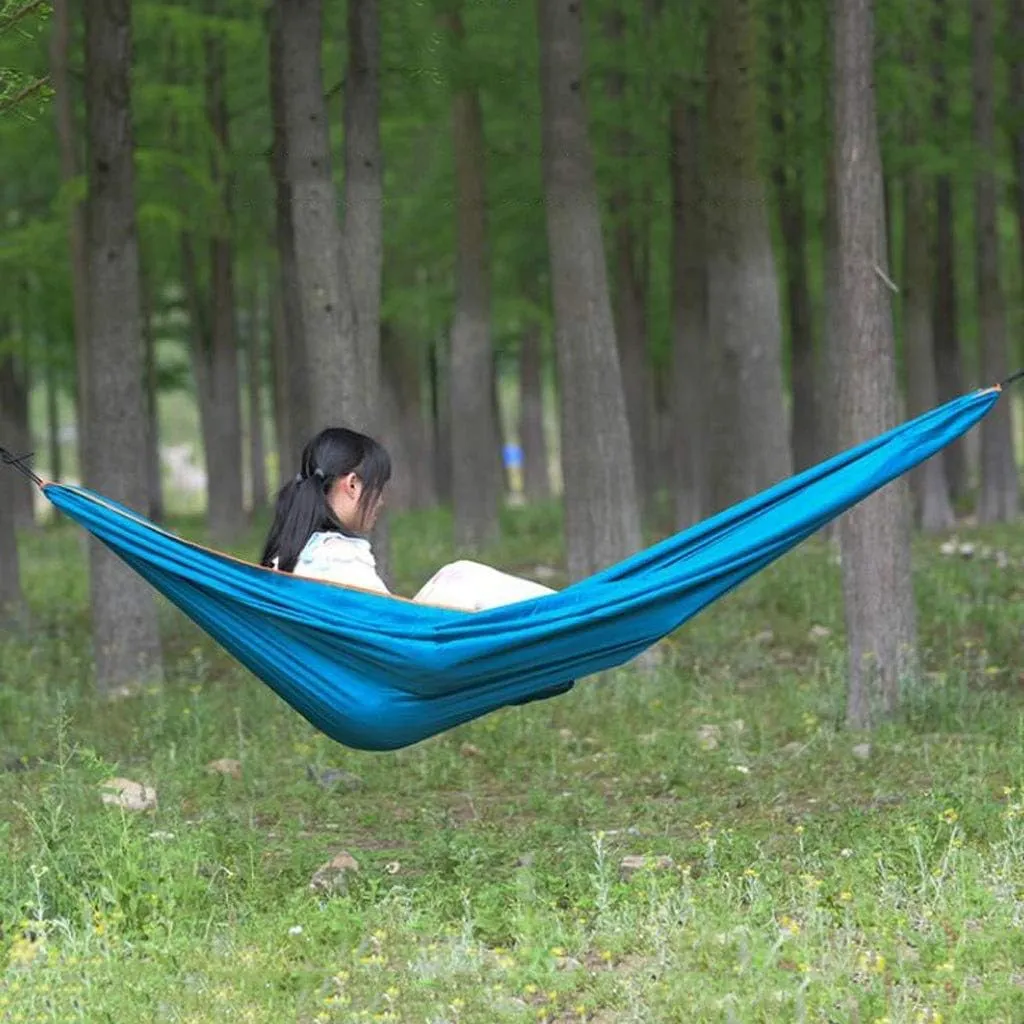 Recreation Lightweight Hammock Portable Parachute Hammock Hiking Gear Outdoor Camping Strong, Durable Easy to Store Gifts for Hikers A