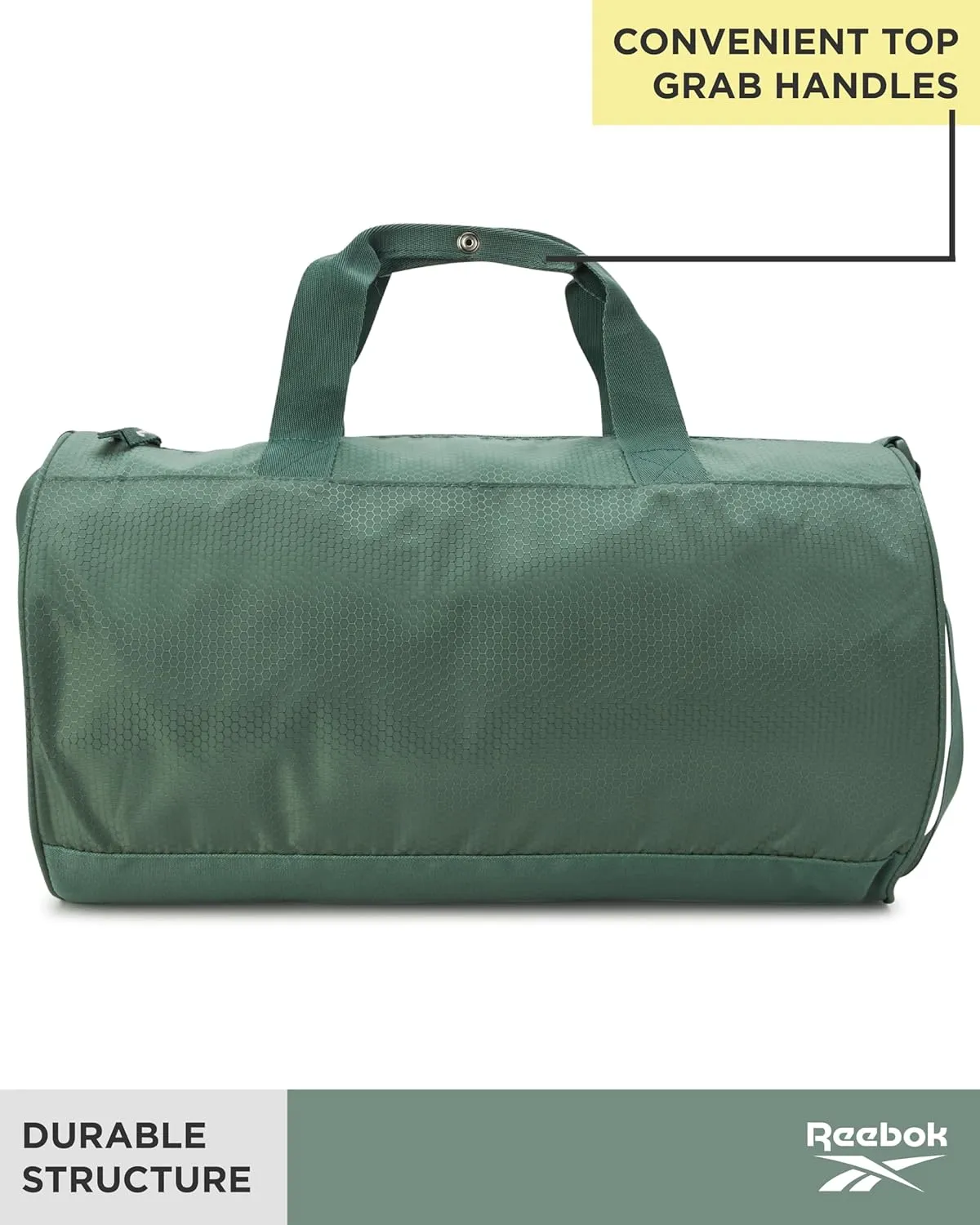 Reebok Duffle Bag - Unisex Lightweight Gym, Sports and Travel Carry On Weekender Bag for Men and Women, Size One Size, Perth II Green