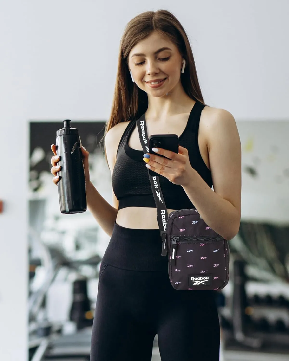 Reebok Womens Crossbody Bag - Lightweight Small Crossbody Bags for Women, Compact Casual Sling Shoulder Bag for Everyday Use