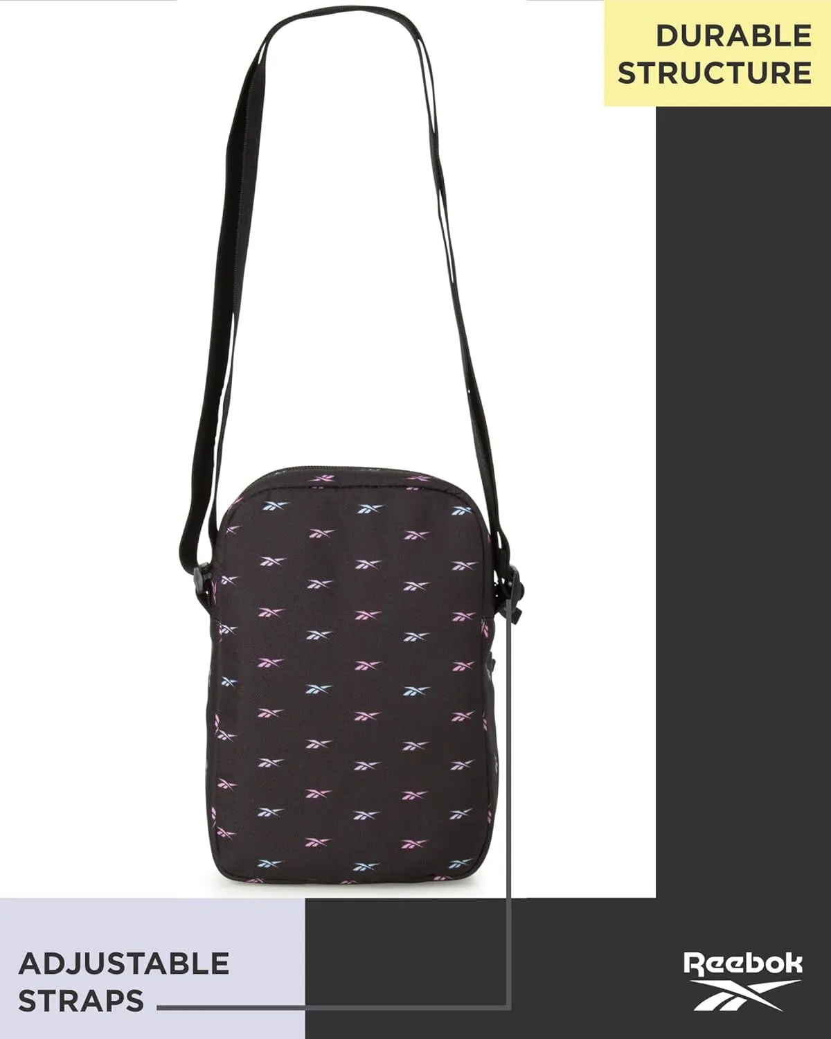 Reebok Womens Crossbody Bag - Lightweight Small Crossbody Bags for Women, Compact Casual Sling Shoulder Bag for Everyday Use