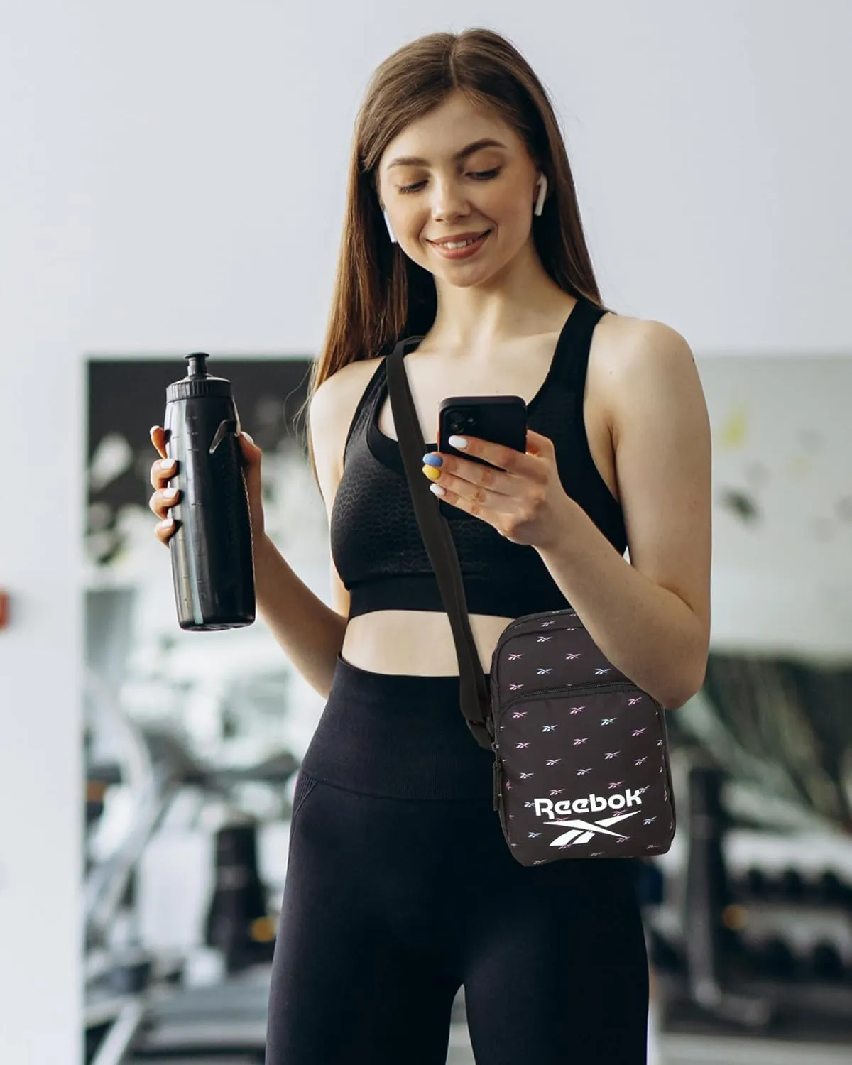 Reebok Womens Crossbody Bag - Lightweight Small Crossbody Bags for Women, Compact Casual Sling Shoulder Bag for Everyday Use