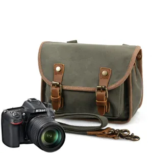 Retro Waterproof Canvas Messenger Camera Bag