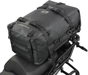 Rhinowalk Motorcycle Tail Bag Motorbike Side Bag 30L Full Waterproof Motor Saddle Pannier Bag Rear Rack Trunk Professional Motor Accessories-Black