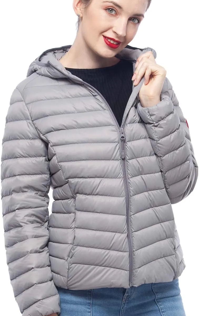 Rokka&Rolla Women's Lightweight Packable Down Puffer Jacket Coat