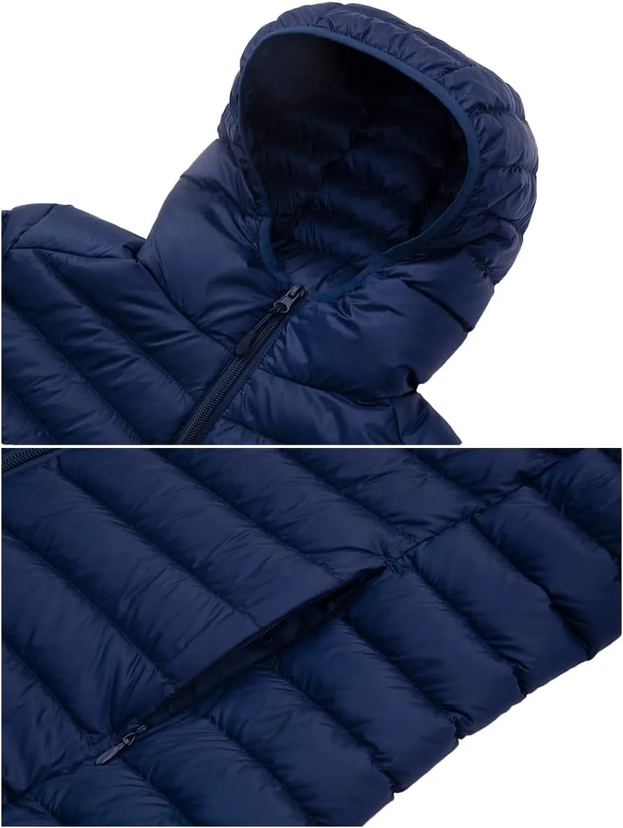 Rokka&Rolla Women's Lightweight Packable Down Puffer Jacket Coat