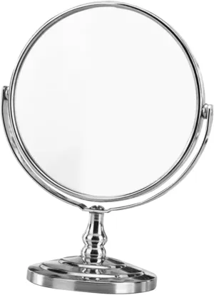 Rotating Desktop Vanity Mirror Magnifying Makeup Mirror Stable Base for Easy Application for Home Bathroom Dresser Use