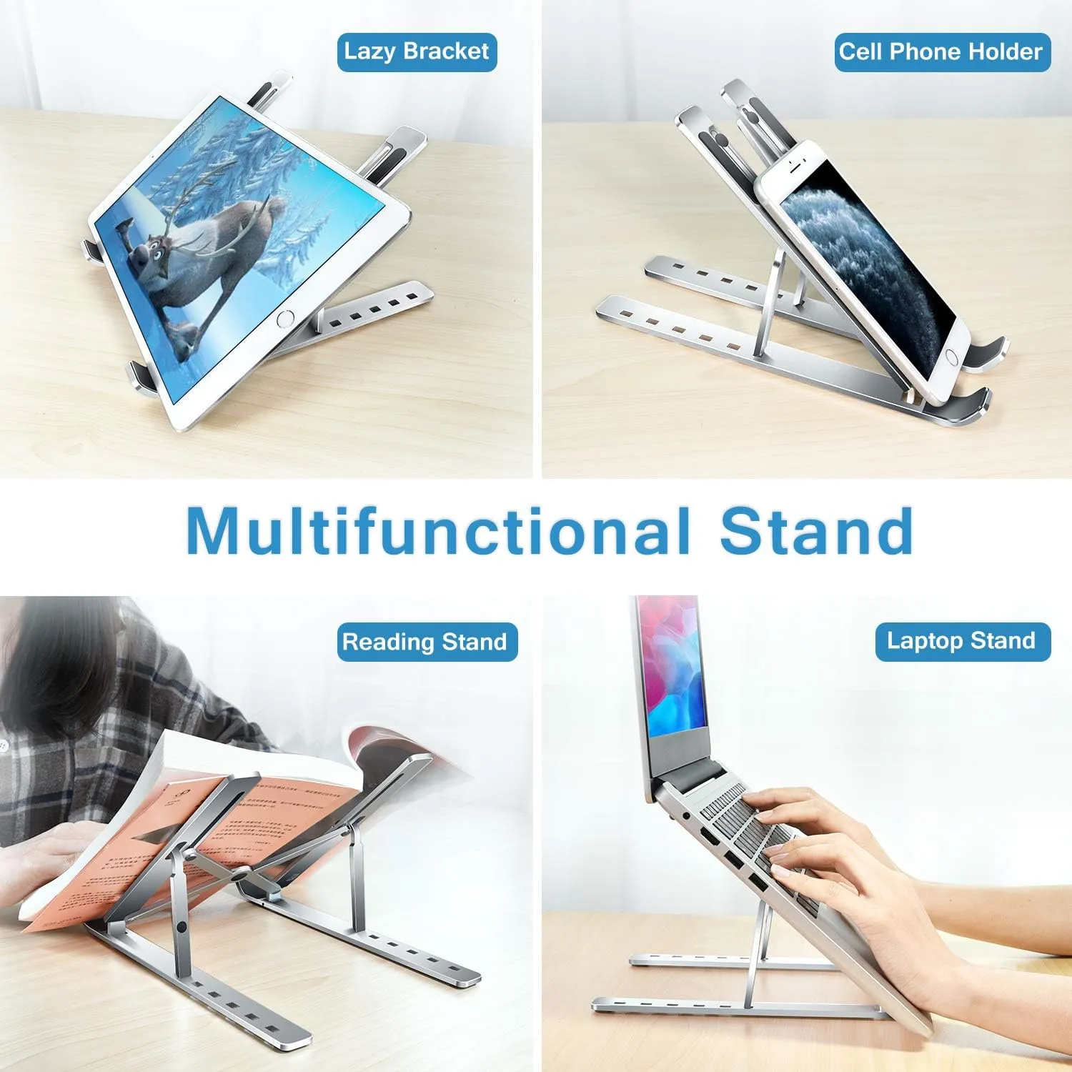 RoyaleGlow Foldable Portable Laptop Stand - Ergonomic Design