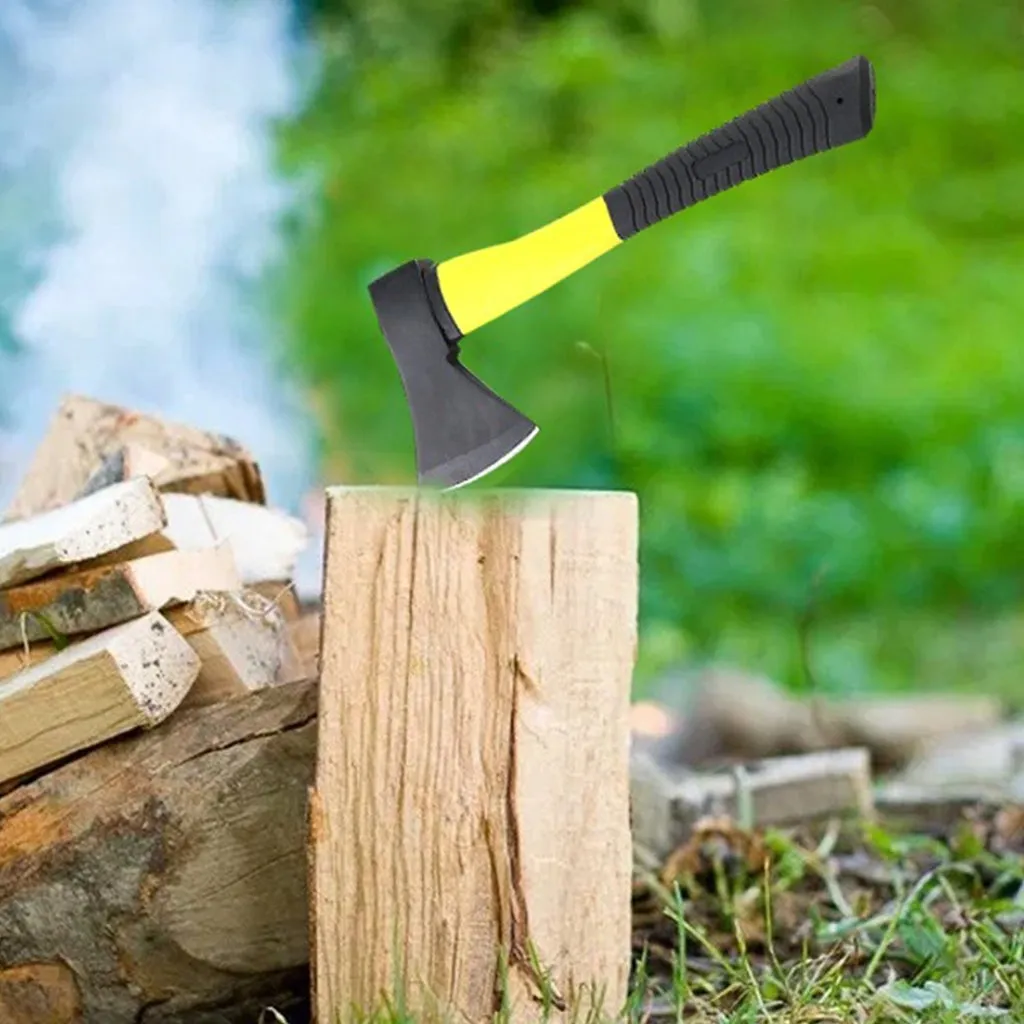 Rubberised Handle Wood Cutting Axe - H02741