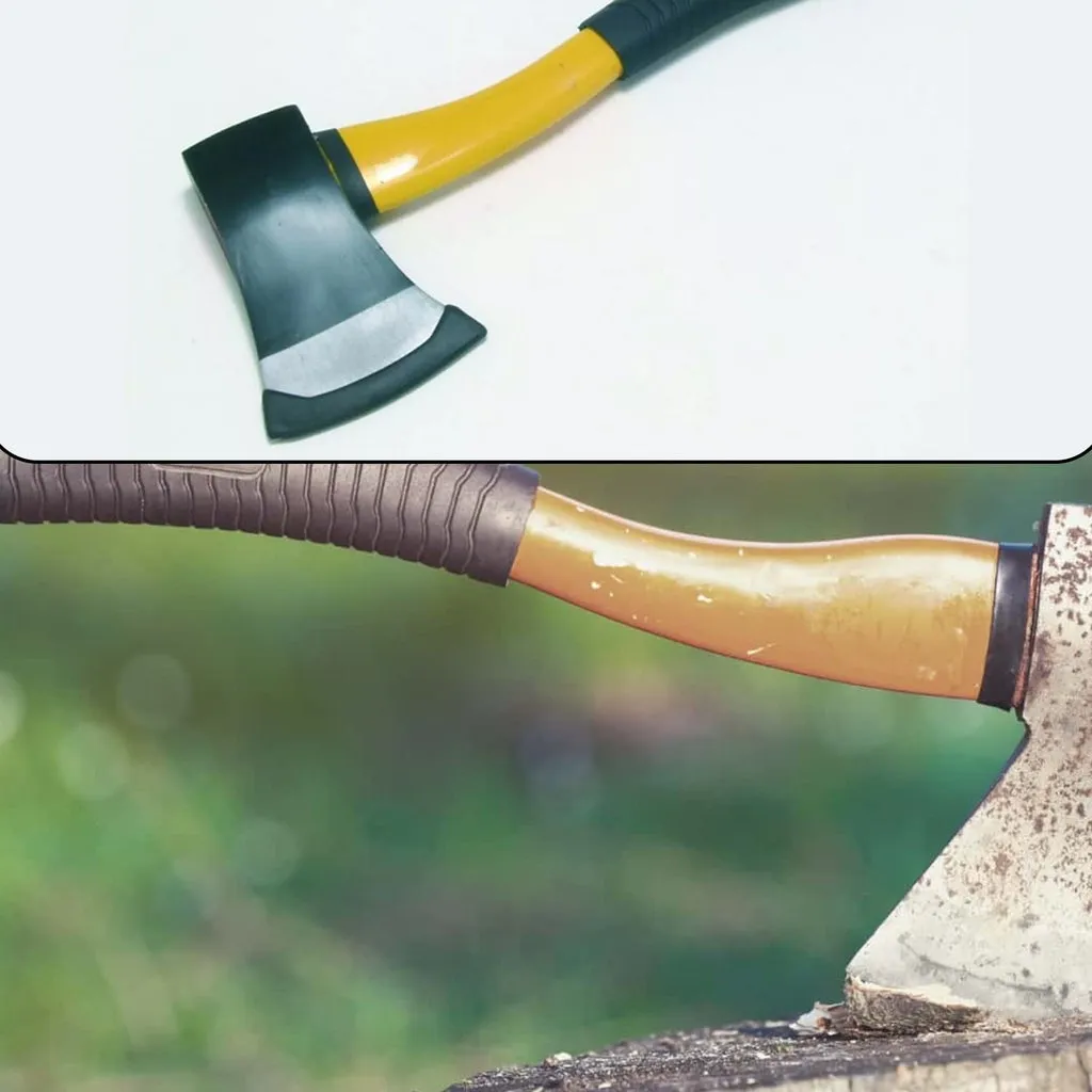 Rubberised Handle Wood Cutting Axe - H02741