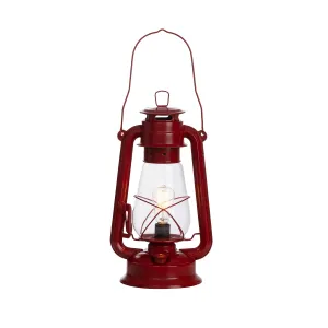 Rynx | Rustic Village Lantern Table Lamp: Dimmable, Edison Bulb, Cord Dimmer - Medium Size, Rustic Finish, Us Ul/Ulc Canada Safe