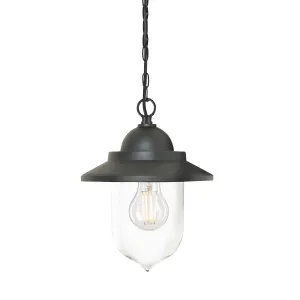 Sandown 1 Light Chain Lantern | Black
