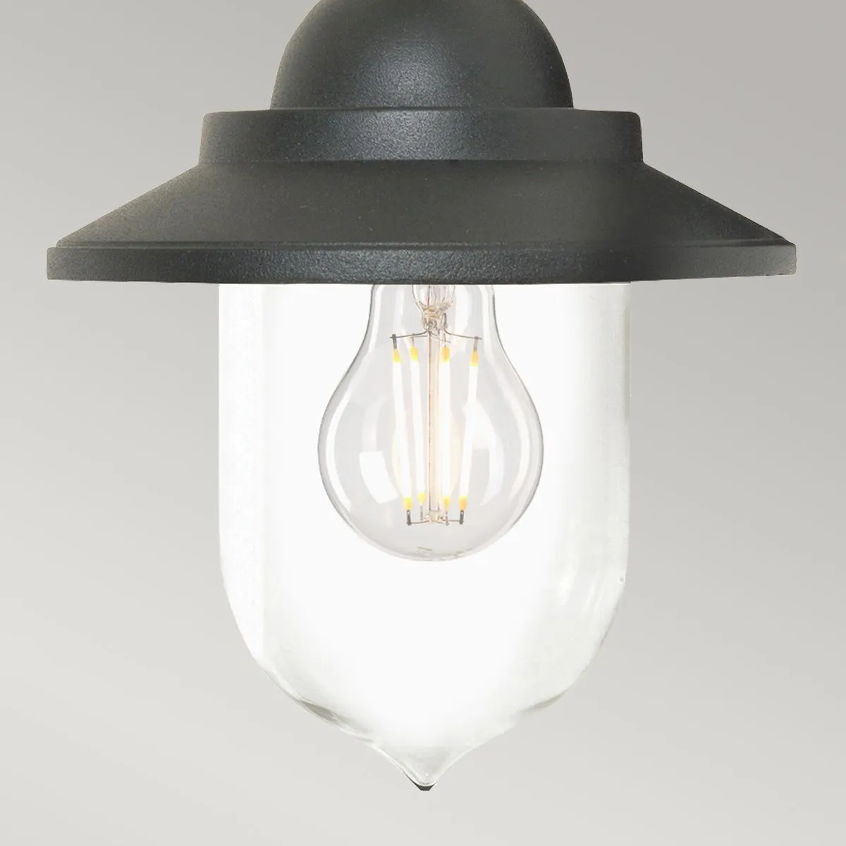 Sandown 1 Light Chain Lantern | Black