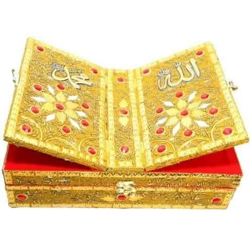Santarms Foldable Wooden Holy Book Stand (Golden)