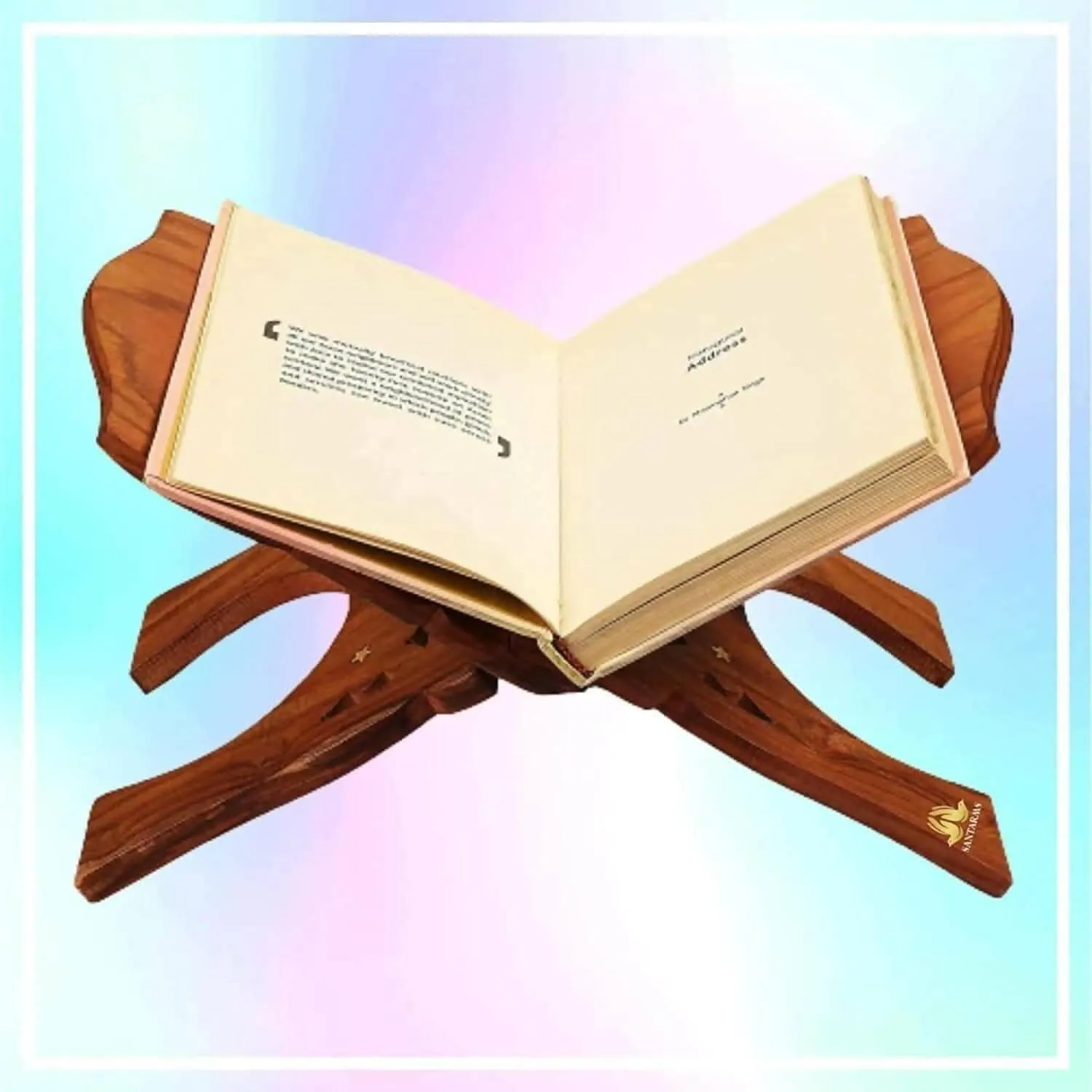 santarms Wooden holy Book Stand Reading (12 inches)