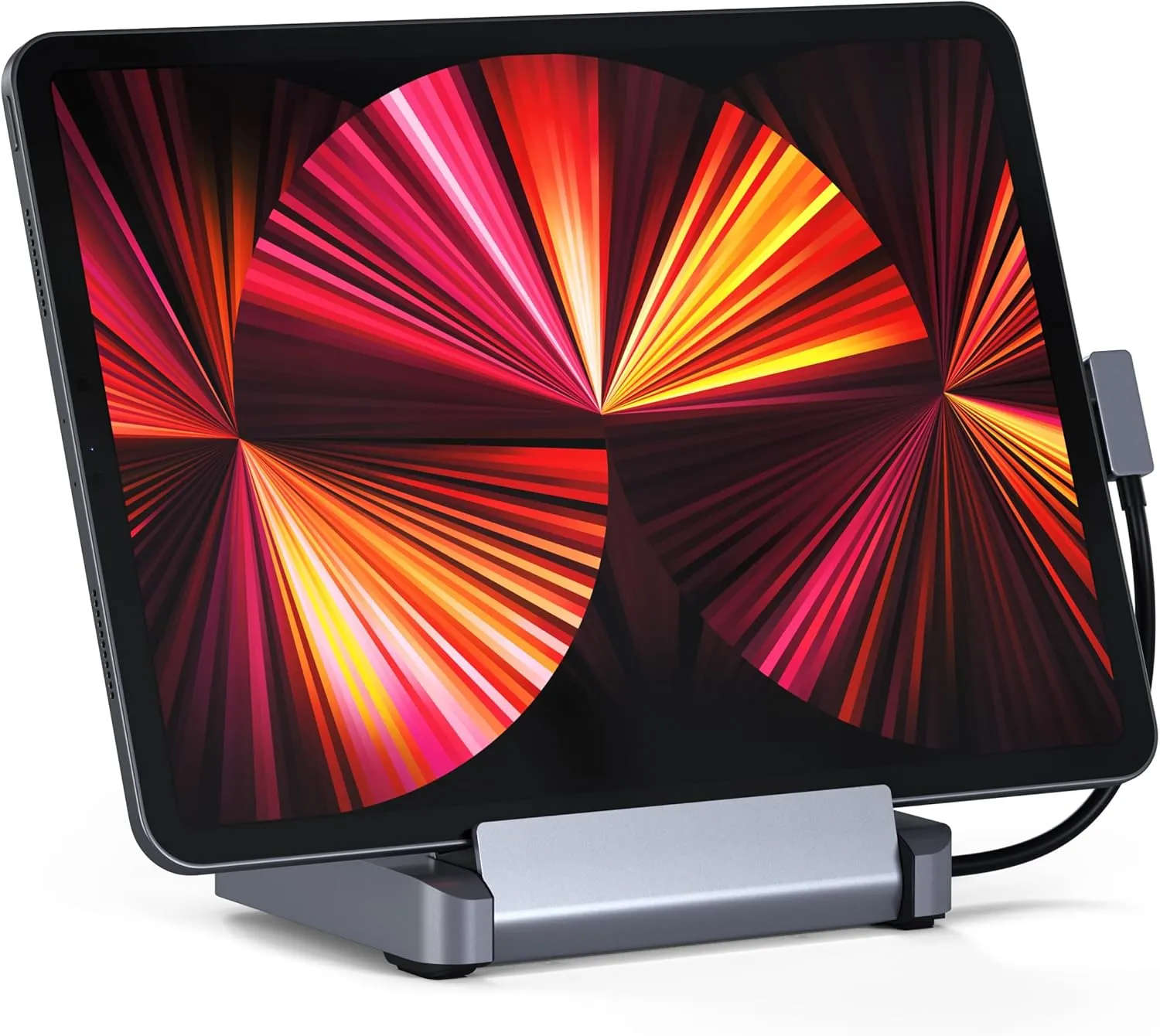 Satechi USB C Hub - iPad Pro USBC Hub - Aluminum Stand & Hubs – 6-in-1 iPad Dock Foldable Stand – iPads Docking Station for M2, M1 iPad Pro/Air/Mini 6 Gen