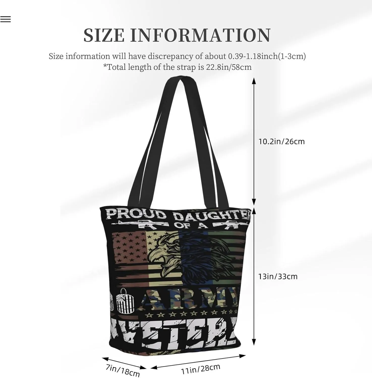 Saying You Are A Patriot Veterans Day Tote Bag for Women Lightweight Shopping Handbag Large Capacity Shoulder Bag