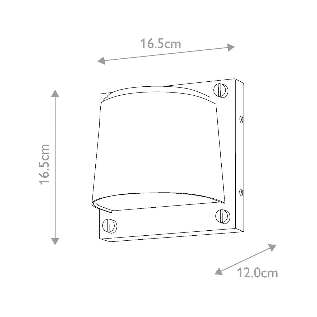 Scout 1lt Small Wall Light | Black