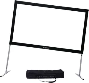 SCREENPRO 120inch Projector Screen with Stand, Fast Foldable Outdoor Projector Screen for Patio with Adjustable Leg(33"-51"),16:9 HD 4K Projector Screen for Yard Camping with Portable Carry Bag