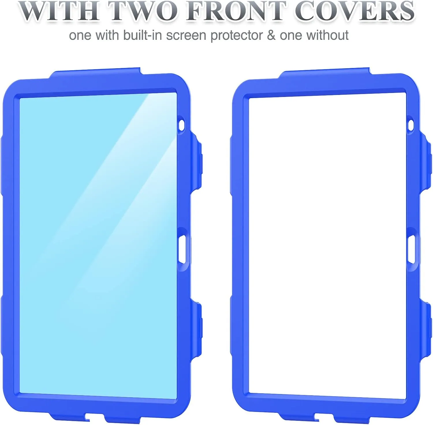 SEYMAC stock Case for iPad (A16) 11th/10th Generation 11''/10.9'' 2025/2022, Full-Body Drop Protection Case with Screen Protector &360° Rotate Hand Strap/Stand, Blue Black