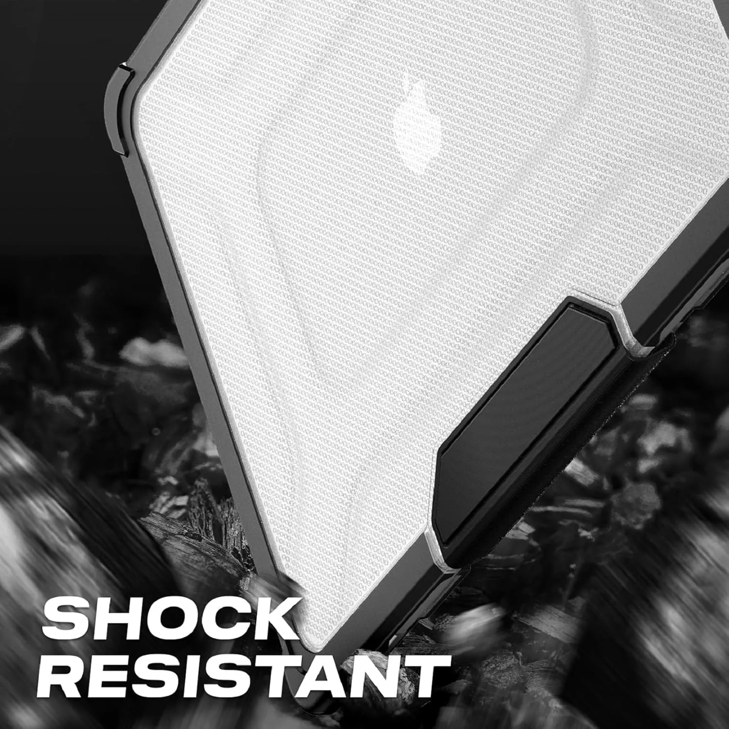 SEYMAC stock Case for MacBook Pro 16 inch 2024-2021 A3403 A3186 A2991 A2780 A2485, Shock-Absorbing Protection with Folding Stand &Mouse Pad/Bag Case for MacBook Pro 16'' M4/M3/M2/M1 (HardBlack)
