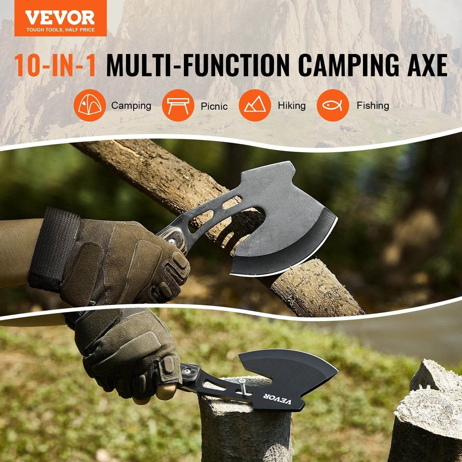 Sheath Camping and Knife Knife Set Axe Combo Savings-packed Hatchet Hunting Fixed Blade Limited-stock