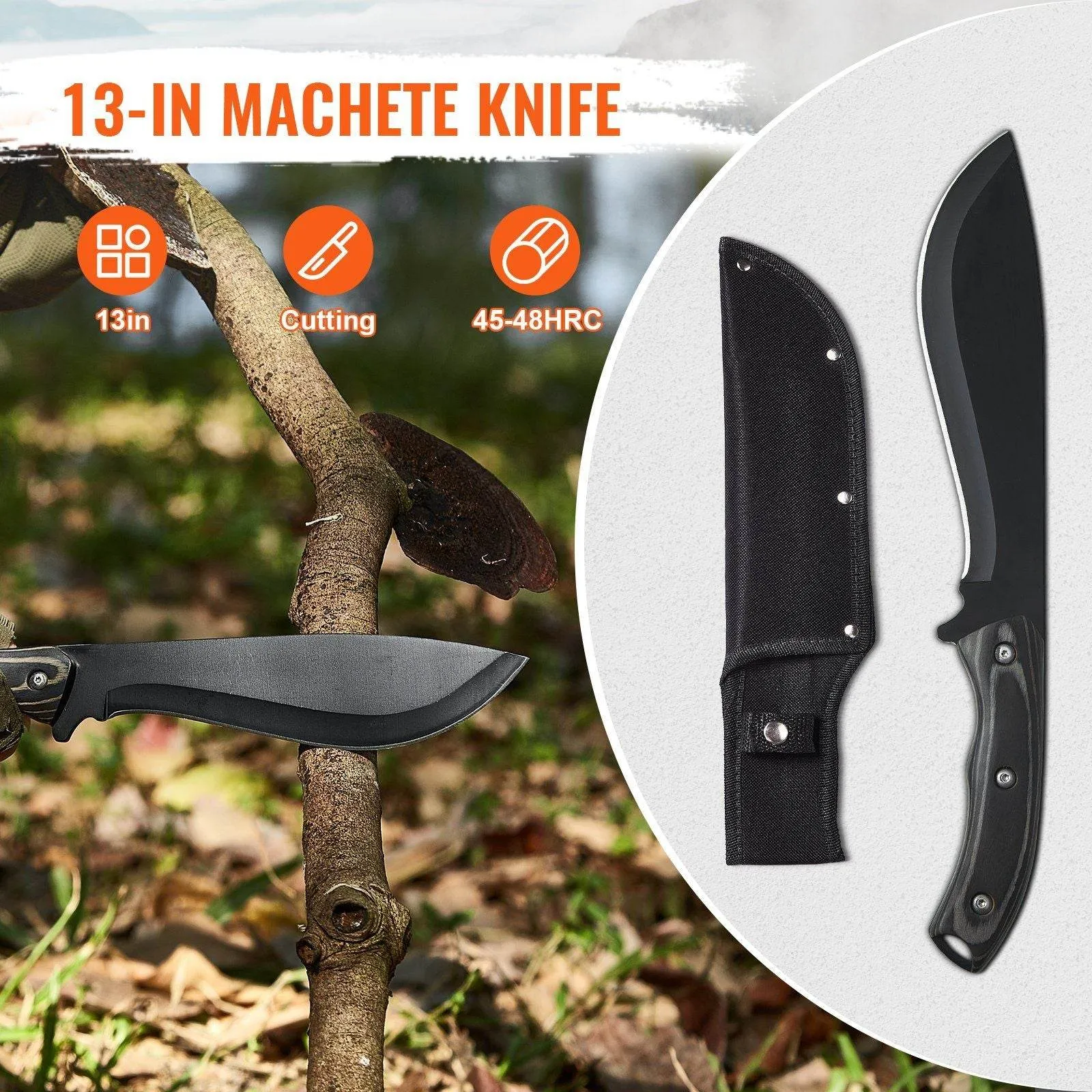 Sheath Camping and Knife Knife Set Axe Combo Savings-packed Hatchet Hunting Fixed Blade Limited-stock